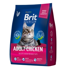 Сухой корм Brit Premium Cat Adult для кошек, с курицей, 800г Brit*