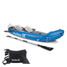 Надувной двухместный каяк для серфинга 10.2 Hurley с веслом, с сумкой, насосом, плавником