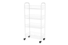Этажерка Metaltex "Pisa", 4 яруса, 41х23х84 см, белая, 34,06,34