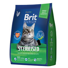 Сухой корм Brit Premium Cat Sterilized для стерилизованных кошек, с курицей, 800г Brit*