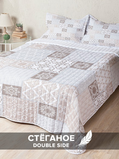 Стеганое покрывало Ambesonne с двумя наволочками 50х70 см с размерами: 240 x 230 см