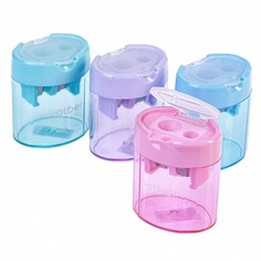 Точилка ручная Hatber Newtone Dual с контейнером с двумя отверстиями в ассортименте