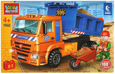 Конструктор Город Мастеров Kamaz Самосвал 83дет 7602-KK
