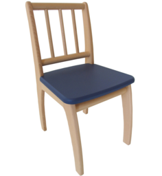 Стул детский игровой Geuther Bambino Натуральный/Синий