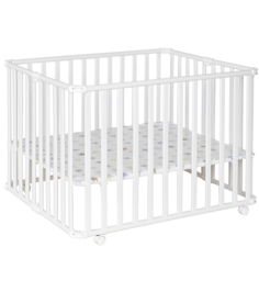 Geuther Складной детский манеж Geuther Ameli белый (дно - белое со звездами)