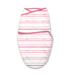 Конверт на липучке Swaddleme Luxe Whisper Quiet, размер S/M, розовые/желтые полоски Summer Infant