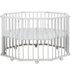 Детский манеж-кроватка Geuther Octo-Parc 2228+ WE Белый