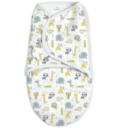 Summer infant конверт на липучке swaddleme, размер s/m, сафари