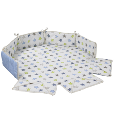 Бампер для манежа Geuther Octo-Parc 2228LB цвет белый; голубой