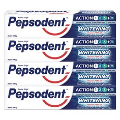 Зубная паста Pepsodent Whitening Отбеливающая 190 г * 4 шт.