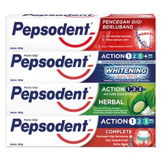 Зубная паста Pepsodent микс Отбеливающая, защита от кариеса, тройное действие, травы