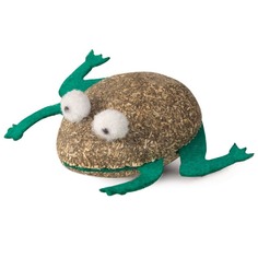 Жевательная игрушка для кошек Triol Лягушка мята, текстиль, зеленый, коричневый, 4 см