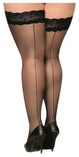 Прелестные чулочки в сетку с кружевной резинкой 22966 Soft Line