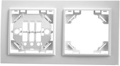 Рамка двухместная горизонтальная STEKKER 39055 PFR00-9002-01 белый серия Эрна