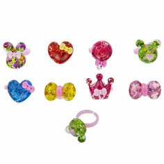 Набор украшений Sweet heart Bijou в светло-розовой шкатулке 8 колец леденцы Т21034-1 1toy