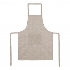 Фартук женский с карманом 60 х 80 см рогожка Beige No Brand