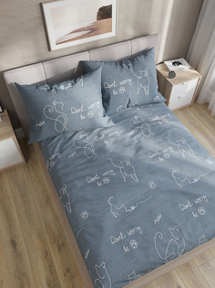 Простынь на резинке поплин Сказка "Феликс" 140x200 см