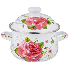 Кастрюля Agness Эмалированная с Эмал.Крышкой 1.5 Л, 16*10 см