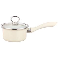 Ковш Эмалированный со Стеклянной Крышкой с Эффектом Металлик Серия Deluxe Agness