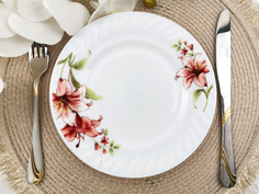 Тарелка обеденная 20 см "ЛИЛИЯ" ТМ BONAFFINI , арт BON049-2