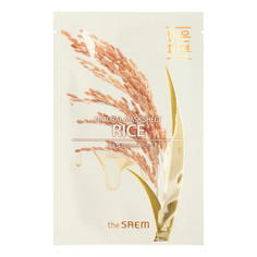 Маска для лица The Saem с экстрактом риса питающая тканевая 21 мл