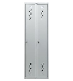 Шкаф для одежды Практик LS 21-60 (S23099521902) 1860x600x500мм 2секц. металл серый/серый