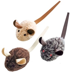 Игрушка для кошек Nobby Мышка с запахом кошачьей мяты, 6см, 3шт