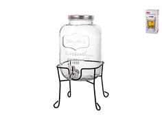 Банка д/лимонада на метал. подставке 6л 4433 Коралл