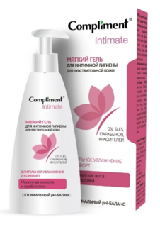 Гель для интимной гигиены Compliment INTIMATE мягкий для чувствительной кожи 250мл
