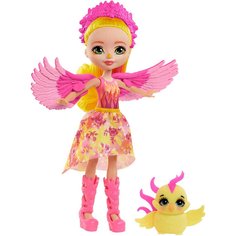 Кукла Mattel Enchantimals Фалон Феникс с питомцем Санрайс FNH22/Феникс
