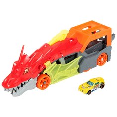 Грузовик Mattel Hot Wheels Разъяренный Дракон с хранилищем для машинок GTK42