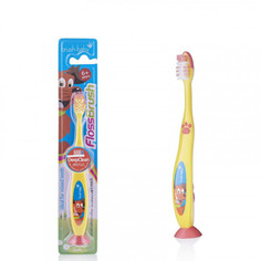 Зубная щетка Brush-Baby FlossBrush 6+ желтый BRB216