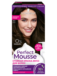 Стойкая краска-мусс Perfect Mousse 413 серебристый угольный 35 мл
