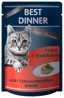 Влажный корм для кошек Best Dinner Super Premium, телятина, 24шт, 85г