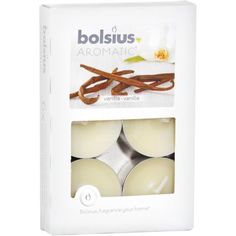 Свечи-гильзы ароматические Bolsius ваниль 6 шт