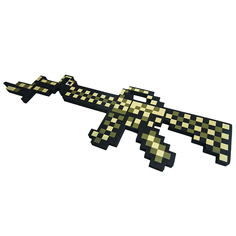 Автомат игрушечный Minecraft М16 8Бит пиксельный 62 см золотой