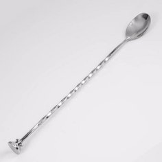 Ложка витая барная с мадлером L=27 см RBRSN0013-SS No Brand