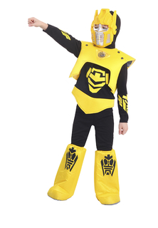 Карнавальный костюм Пуговка Робот цв. черный, желтый р. 122 Батик