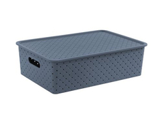 Корзинка "Береста" 7,5л 350х245х105мм с крышкой (космик) (12) Violet