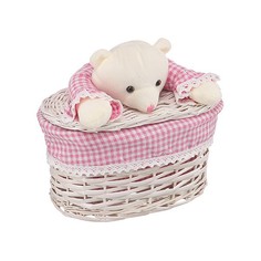 Корзина для белья (26х15х16 см) Медвежонок розовый EW-34 XS Natural House