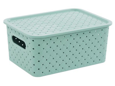 Корзинка "Береста" 3л 235х173х105мм с крышкой (шалфей) (16) Violet