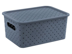 Корзинка "Береста" 3л 235х173х105мм с крышкой (космик) (16) Violet