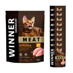 Сухой корм для кошек Winner Meat , курица, 10шт, 0.3кг