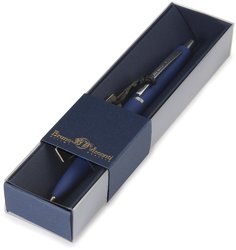 Ручка в футляре "SAN REMO" АВТОМАТИЧЕСКАЯ 1,0 ММ, СИНЯЯ (синий корпус, синяя коробка) Bruno Visconti