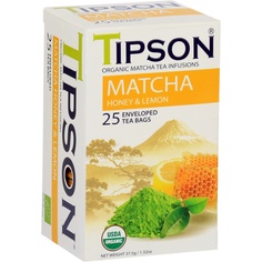 Чай Tipson Матча с медом и лимоном, 25 пакетиков
