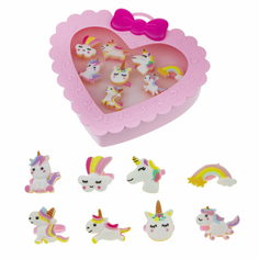 1TOY Набор украшений Sweet heart Bijou в светло-розовой шкатулке Единороги Т21035-1