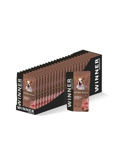 Влажный корм для собак Winner, ягненок, 24шт, 2040г