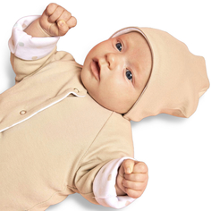 Шапочка для новорожденных loombee арт. С-DA-4236-42-44 бежевый р.42-44