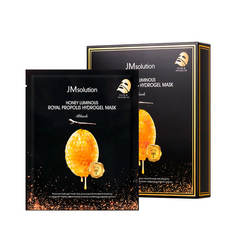 Гидрогелевая маска JMsolution Honey Luminous Royal Propolis Hydrogel Mask Black, 3 шт