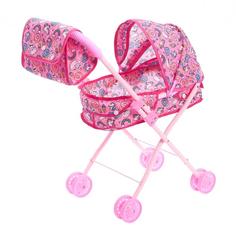 Коляска для кукол с сумкой Сладкая поняшка, металлический каркас Happy Valley